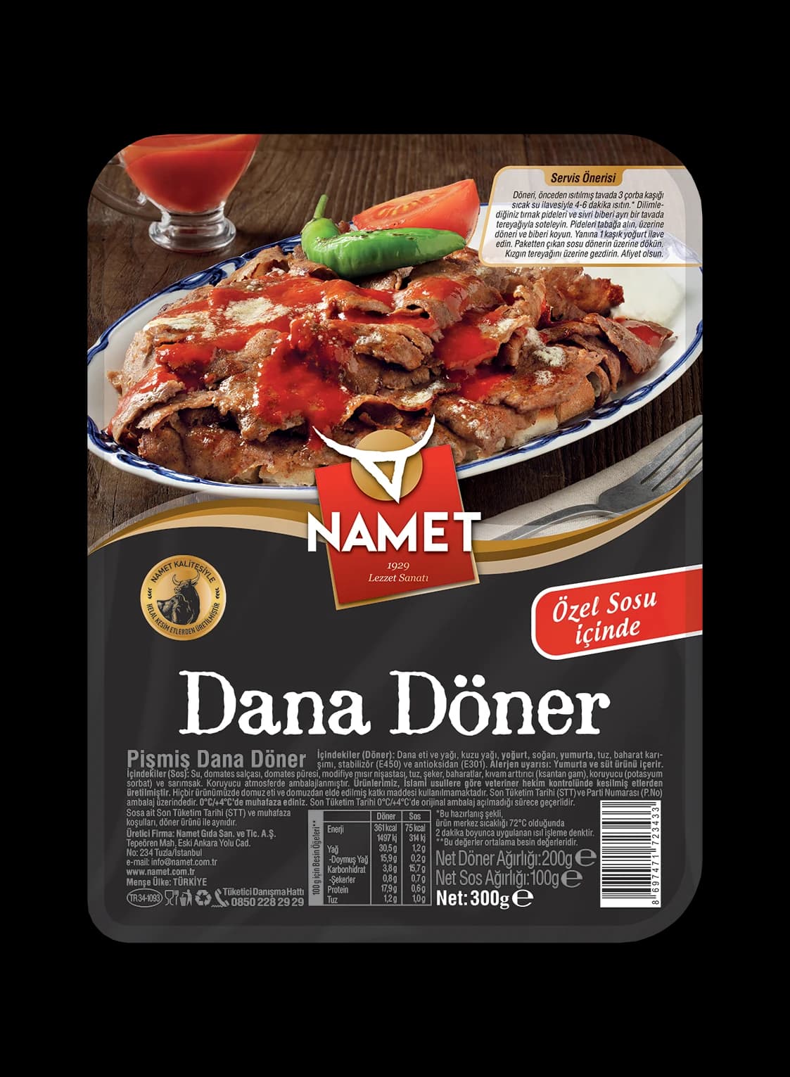 Soslu Pişmiş Dana Döner