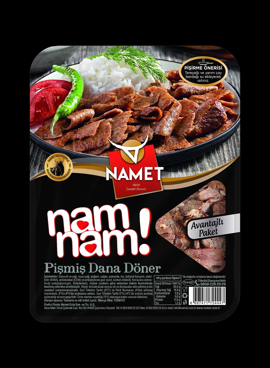 Pişmiş Dana Döner 200g