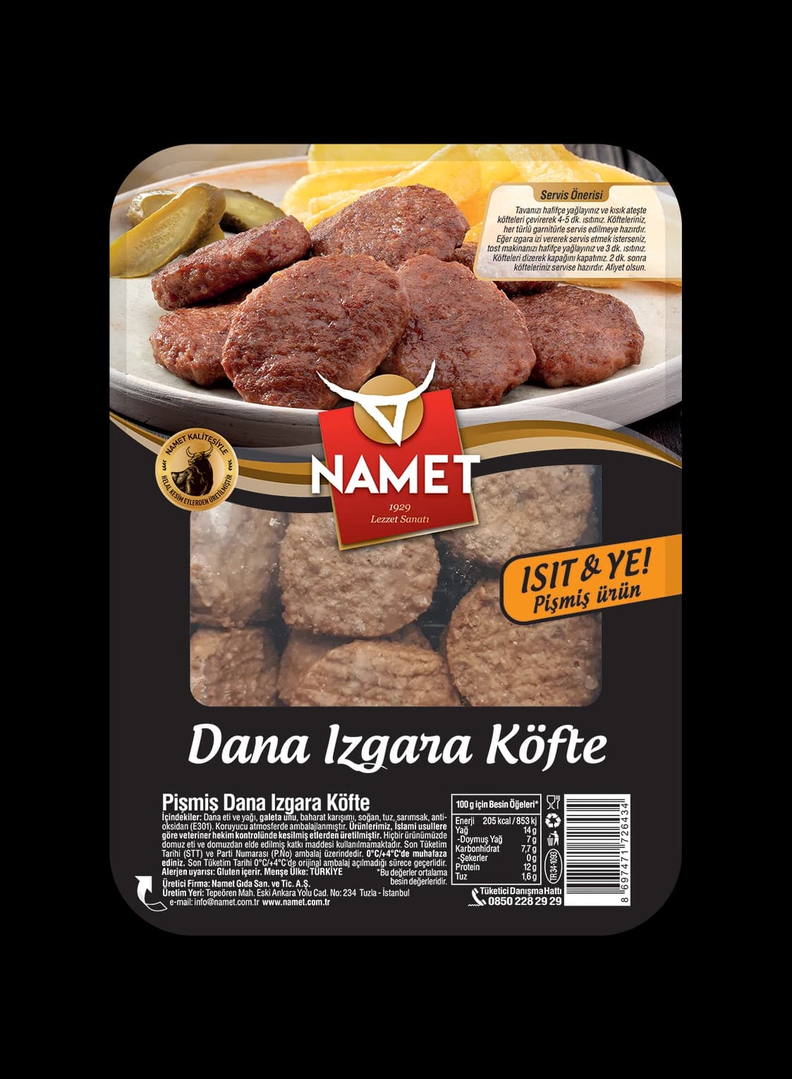 Pişmiş Dana Izgara Köfte